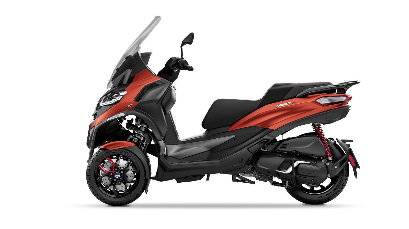 piaggio mp3 400 orange lateral